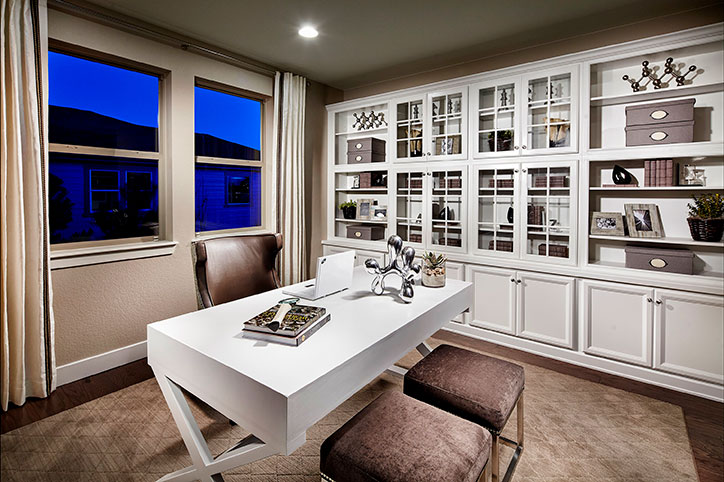 pocket office at Meritage Homes Ridgeline new home plan