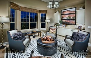 Great Room of a New Home by Toll Brothers 55+ in Colorado
