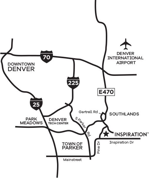 Area Map of a New Home Community Development in Colorado