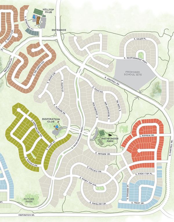Community Map of New Housing Development Near Denver